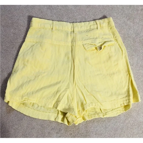 Kimchi Blue Urban Outfitters Yellow Super Soft High Waisted Shorts - Picture 2 of 6